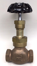 Strahman 3/4" V14S 150 Bronze Globe Valve Black Handle 3/4" Threaded Connections