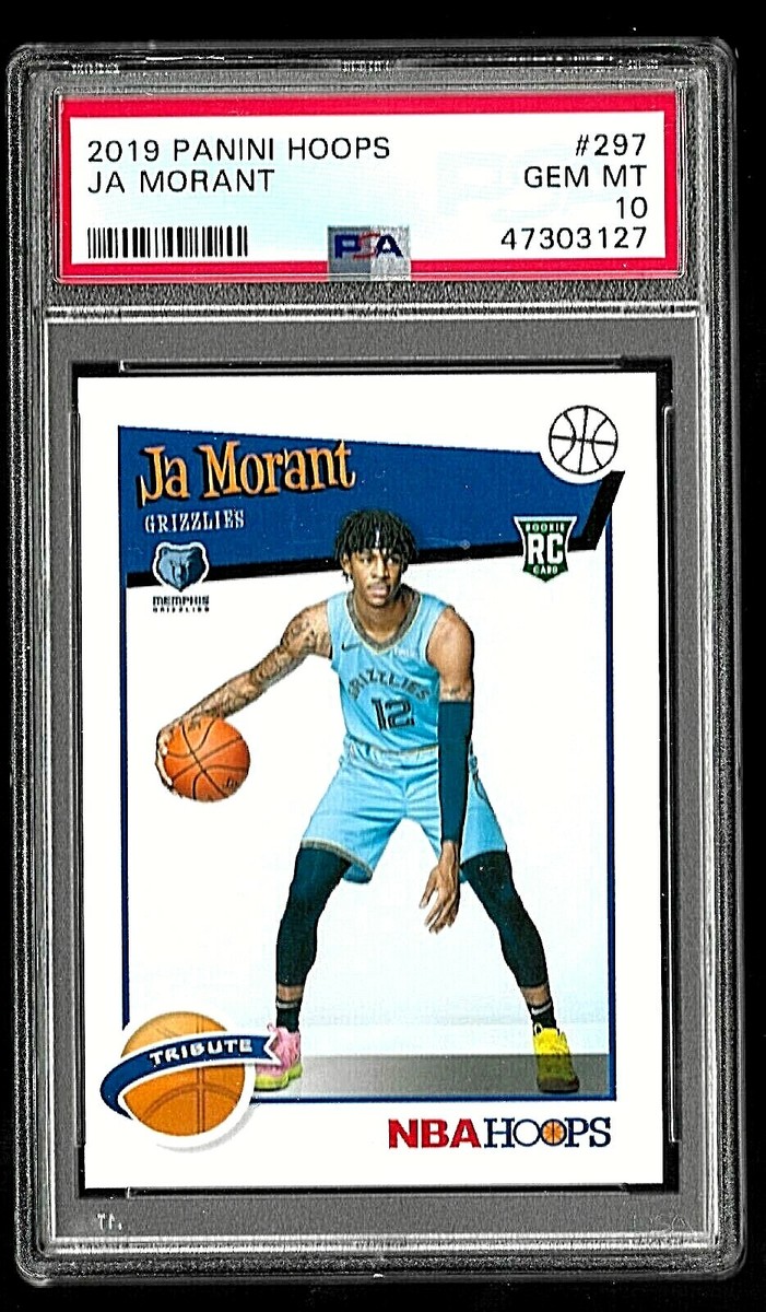 2019 PANINI HOOPS BASKETBALL CARD #297 JA MORANT RC PSA 10 NBA