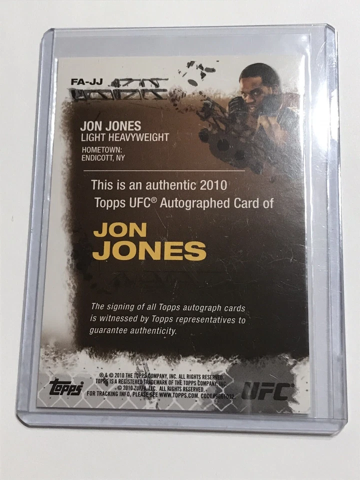 2010 Topps UFC Jon Jones Auto “Bones” Fighter Autographed Card #FA-JJ - Image 2 of 4