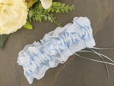 Beautiful Blue Lace Wedding Garter  Handmade in England