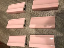 Rare Old Vintage Pink Bathroom Tile Surround