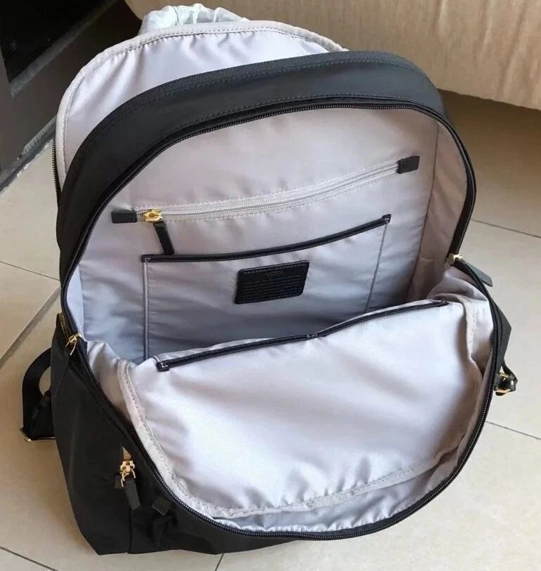 TUMI Voyageur Backpack Carson Black Nylon & Leather Ladies' Bag New outlet - Image 3 of 4