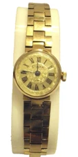 VINTAGE RARE *CHAIKA-ЧАЙКА* LADIES WATCH, GOLD PLATED, WITH ORIGINAL BAND # 328