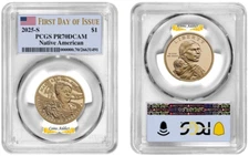2025 S Sacagawea $1 Native American  PCGS PR70DCAM First Day Of Issue #255