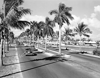 1952 East Las Olas Boulevard, Ft Lauderdale, Florida Vintage Old Photo Reprint