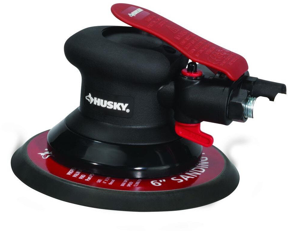 Husky Palm At the price Sander 6 in. Low Vibration Ru Motor Isolated Oil Max 40% OFF Free