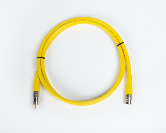Canare L5CFB 75ohm RCA to BNC, Pro Digital Audio Video Yellow Coax