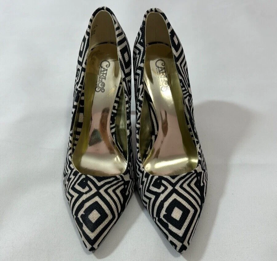 Carlos Santana Posy Tacones Blanco y Negro Talla 8.5 Foto 3 de 4