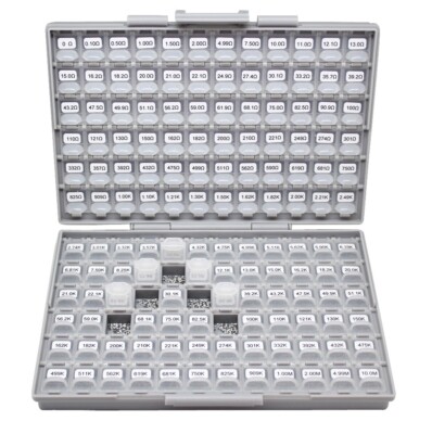 AideTek SMD 0603 144 values 200PC/Value EIA E-96 1% Resistor kit in BOX-ALL-144