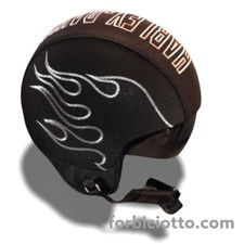 Casco vintage in pelle personalizzato ricamo Fiamme Per Harley Davidson