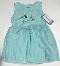 Carters Tulle Overlay Dress  Diaper Cover-Mint Green- Girls Size 9 mos - NEW