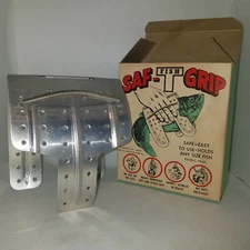 Vintage new old stock Saf-T Grip fish holder gripper grabber aluminum fishing