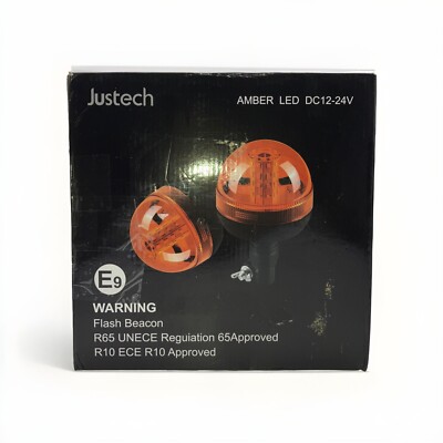 Justech Rundumleuchte 60LED Warnleuchten LED Amber 12V/24V ECE R10 E9