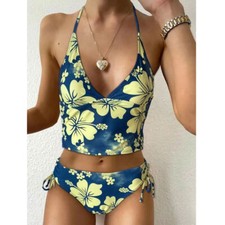 New Swimsuit Women's Print High Waist Bikini Split Swimsuit Bikini