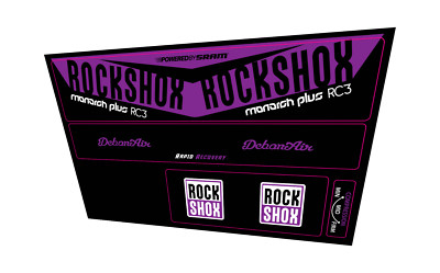 ROCKSHOX MONARCH PLUS RC3 3 Dämpfer Aufkleber Mountainbike Downhill MTB
