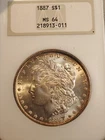 1887 P Morgan Silver Dollar NGC MS64 GEN 4 HOLDER FATTY  **FREE SHIPPING** G1318