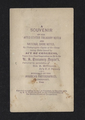 1866 Naramore PhotoCard, Anti-Counterfeiting, $5 1863, #1634 Swanton, VT Design! - Picture 3 of 6