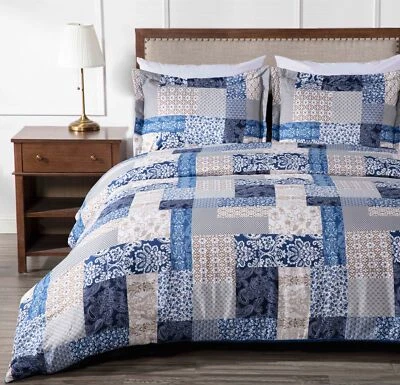 Chezmoi Collection Bedding Set Printed Floral Patchwork Paisley Comforter Set