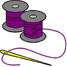 30 Custom Purple Sew Art Personalized Address Labels