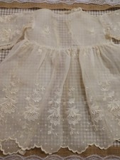 Antique Victorian Dress Doll Or Teddy Baby Lace And Embroidery