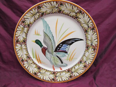 Vintage MANCIOLI for Walter Hatches large 17.75'' ceramic mallard duck platter