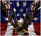 American Flying Attack Eagle Flag DECAL (CHOOSE YOUR SIZE) Car RV Truck Sticker