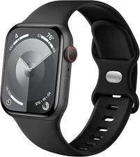 Waterproof Soft Silicone Band for Apple Watch Series 7 44mm Compatible Strap