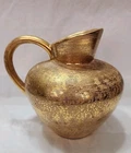 Vtg. Stangl Pottery Pitcher # 4059 Antique Gold Color - Hand Painted 6" T x 7" W