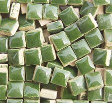 PINUO KE 200 Pieces / 200 g Square Ceramic Mosaic Tiles - 200g, Dark Green