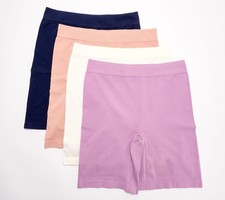 Maya J Women's Panties Sz M Breezies Cotton Long Line Panty Pack Purple A475754