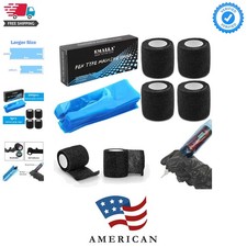 200pcs Machine Covers and 4pcs Grip Tape, Tattoo Pen Covers Grip Cover Barrie...