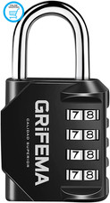 Combination Padlocks with 4 Digit Code, Locker Padlock Outdoor Heavy Duty Weathe