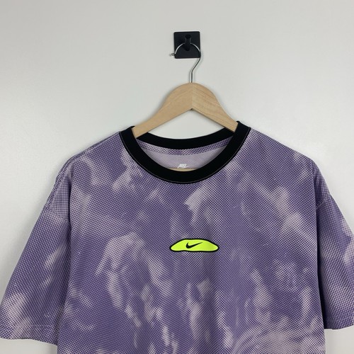 Men’s Nike Max 90 Tee Loose Fit Size L Big Logo Purple Y2K - Picture 3 of 12