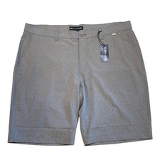 Travis Mathew Golf Shorts Mens 40 Gray Beck Performance Chino Stretch Preppy