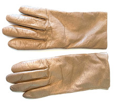 FOWNES Brown Genuine Leather 100 Cashmer Lining Women's Driving Gloves Size M