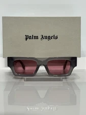 Palm Angels Hyde Peri086 921 Chunky Grey Acetate Peach Orange Sunglasses