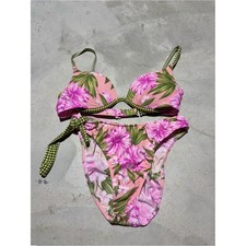 Venus vintage Pink Floral Two-Piece Swim Set 90s B/small