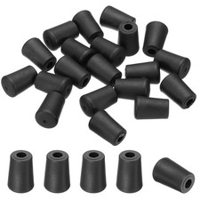 20Pcs Kitchen Sink Rack Feet 4mm IDx10mm OD Rack Bottom Protector Black