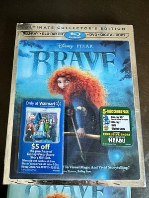 Disney Brave 3D Blu-ray DVD 5-Disc Set Ultimate Edition w Lenticular Slipcover