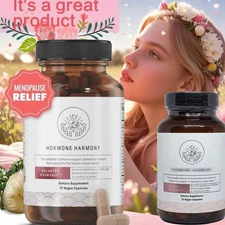 2 PACK Happy Mammoth Hormone Harmony Natural Hormonal Support for Women 72 Caps