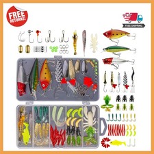 78 Pieces Fishing Lures Assortment with Lifelike Designs - Perfect for Anglers