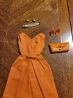 Barbie Vintage Orange Campus  Belle Dress With Accessories