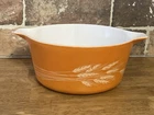 Vintage Pyrex Casserole Dish 474 Harvest Wheat; No Lid