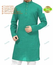 Mens Kurta Indian Clothing Fashion Shirt Mens Long Kurta Cotton India Dress