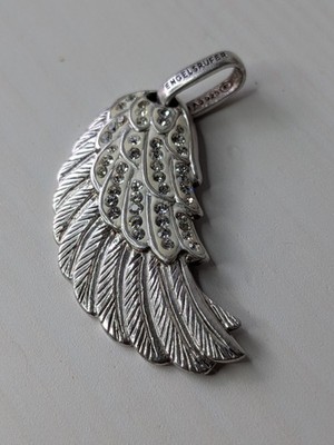 Engelsrufer Anhänger Flügel Detailliert Silber 925er Sterlingsilber 18mm x 45mm