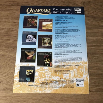 FRAMED MAGAZINE ADVERT 11X8 QUINTANA: THE FESTETICS QUARTET HAYDN