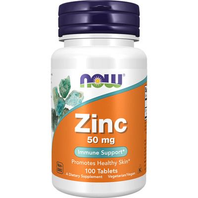 Zink 50 mg 100 Tabletten Now Foods