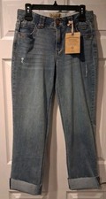 Democracy Ab Technology Mid Rise Boyfriend Jeans Size 8 Blue