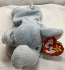 Rare Ty Beanie Baby Peanut The Elephant Light Blue Pvc Pellets TAG ERROR-1995