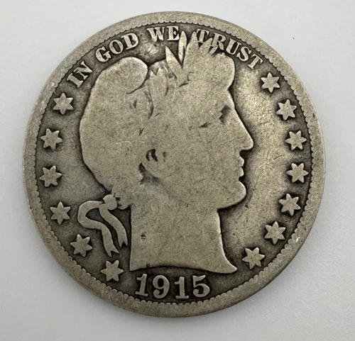 1915 P Barber Half Dollar